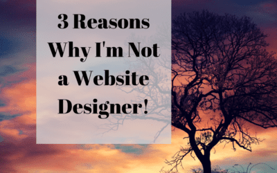 3 Reasons Why I’m Not a Website Designer!