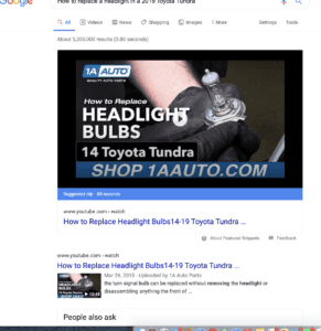 google search ranking for toyota tundra