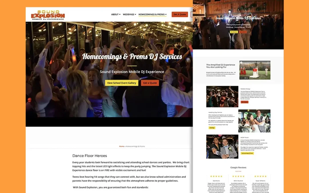 Sound Explosion Mobile DJ website
