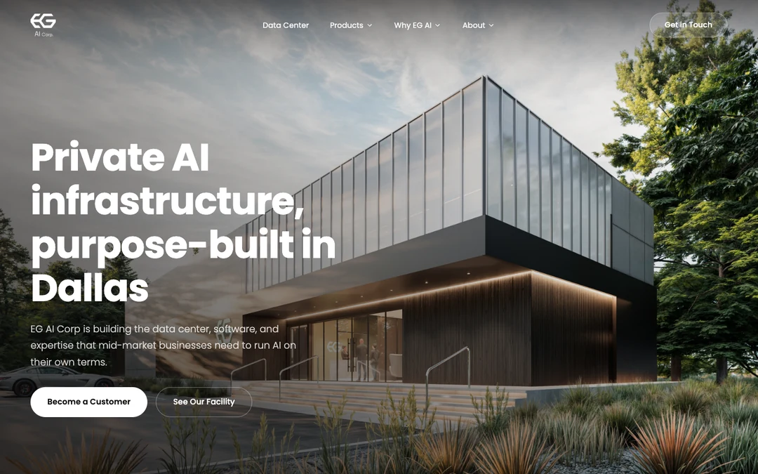 EG AI Corp website