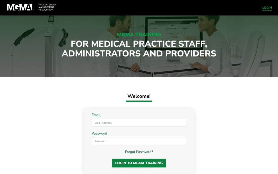 MGMA Training learning platform