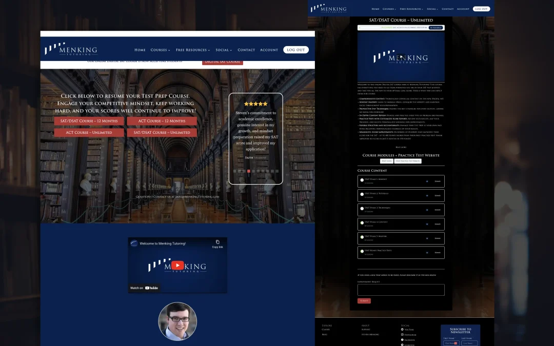 Menking Tutoring website